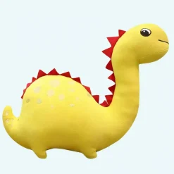 Peluche dinosaure rigolote jaune