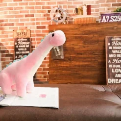 Peluche dinosaure rose