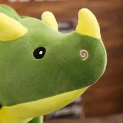 Peluche dinosaure toute douce verte