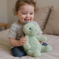 Peluche dinosaure vert ultra doux