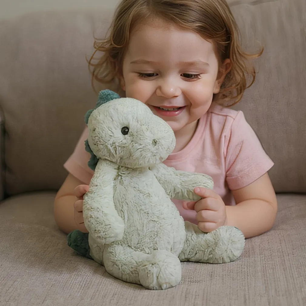 Peluche dinosaure vert ultra doux