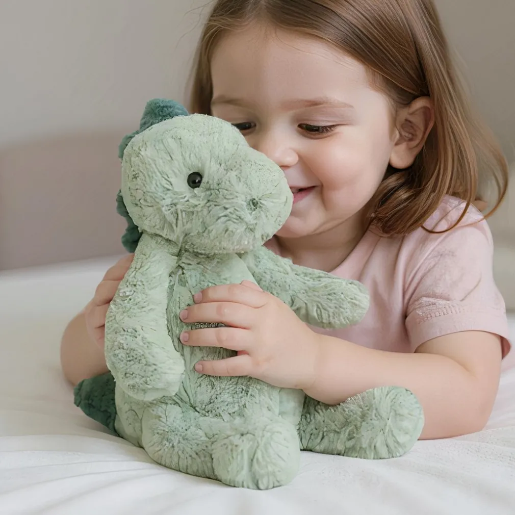 Peluche dinosaure vert ultra doux