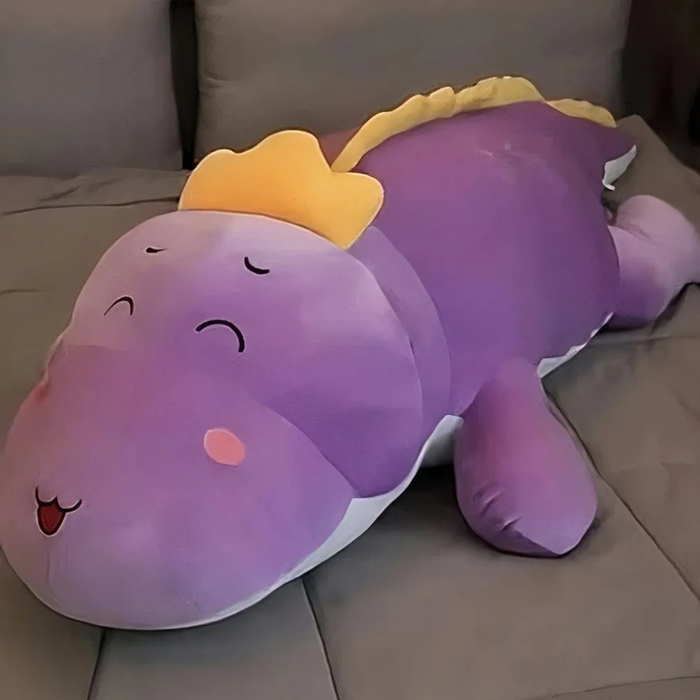 Peluche dinosaure violet foncé adorable