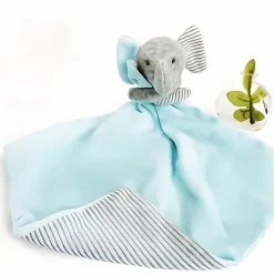 Peluche doudou éléphant bleue
