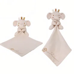 Peluche doudou éléphant ou lapin beige