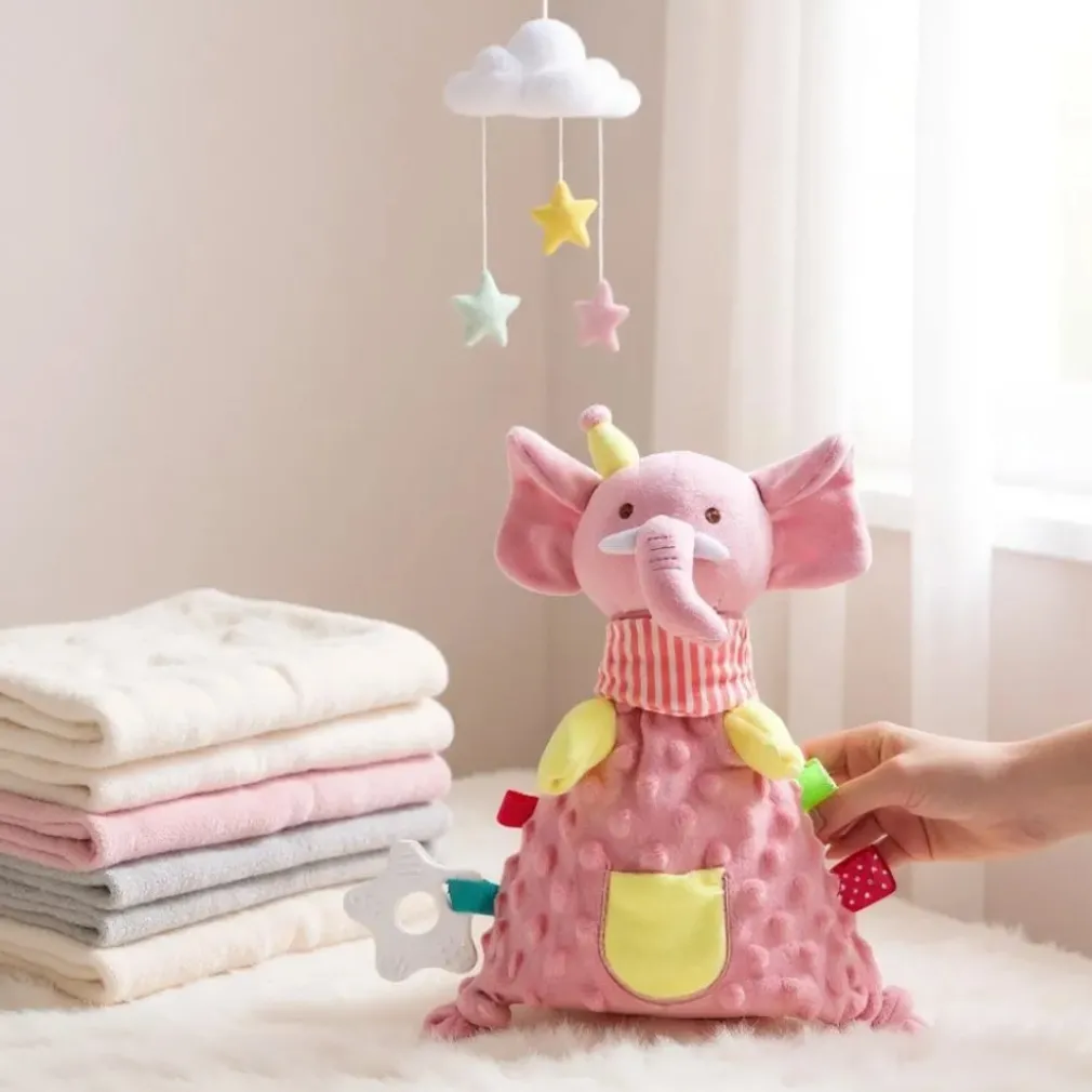 Peluche doudou éléphant rassurant pour bébé