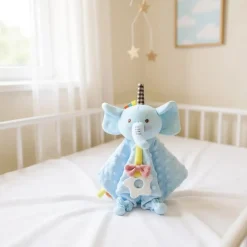 Peluche doudou éléphant rassurant pour bébé