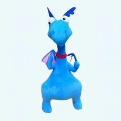 Peluche dragon bleu