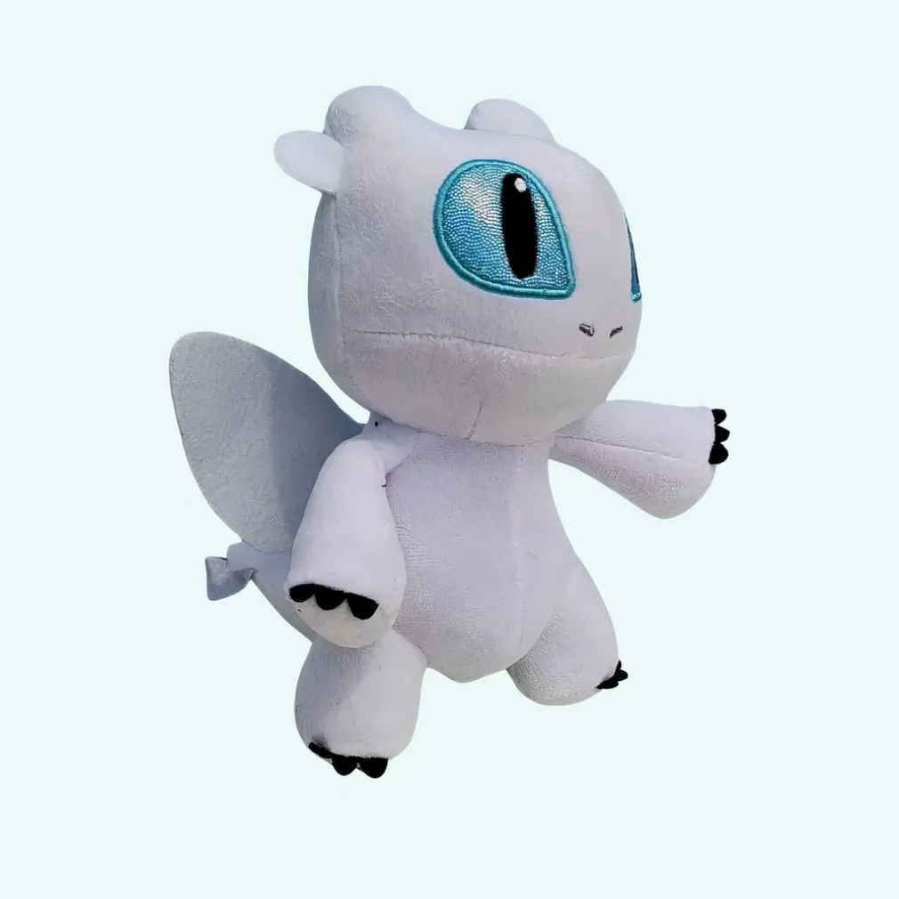 Peluche dragon noir ou blanc