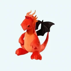 Peluche Dragon rouge