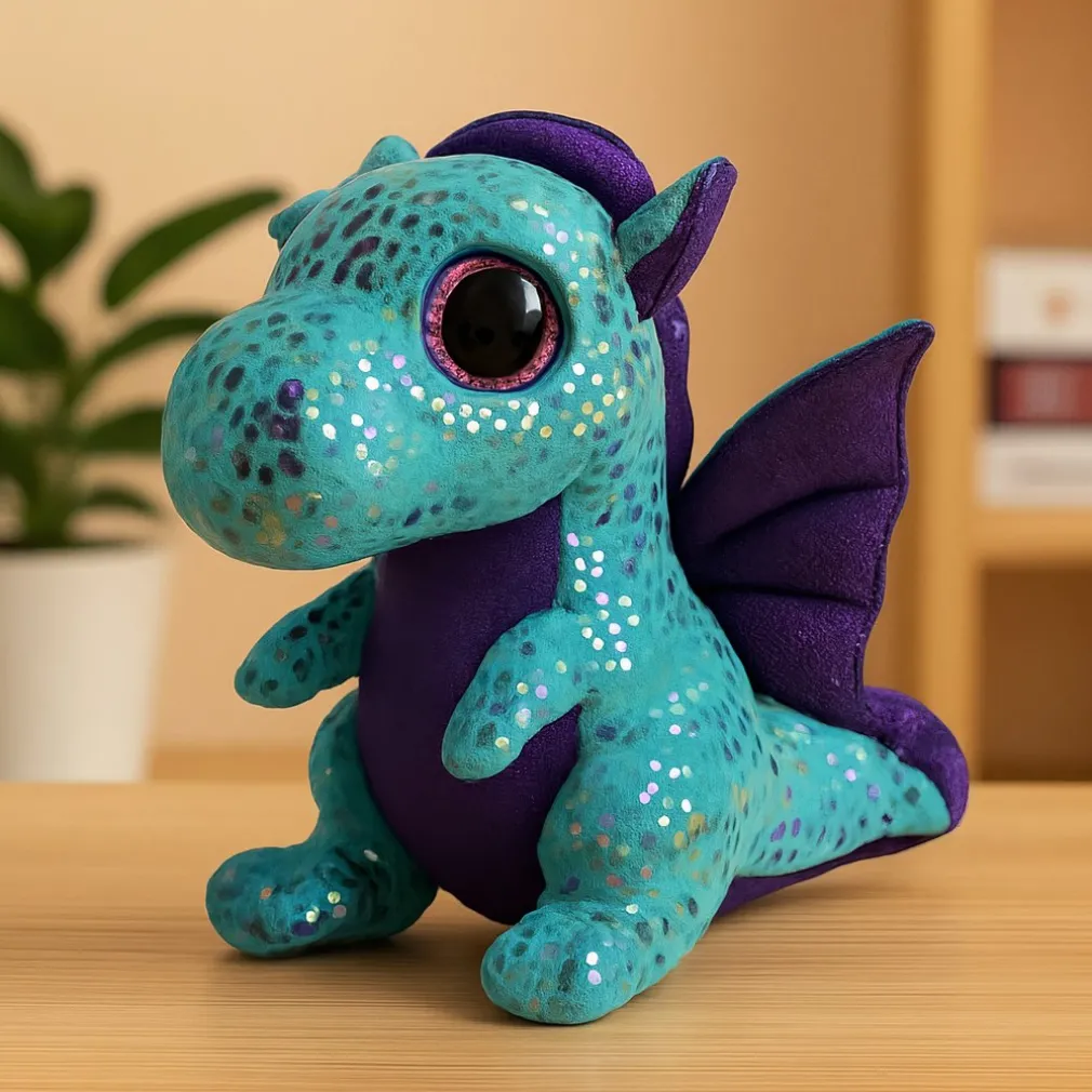 Peluche dragon TY vert et violet