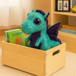 Peluche dragon TY vert et violet