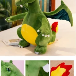 Peluche dragon vert géant