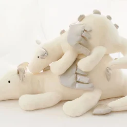 Peluche dragon volant blanc