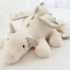 Peluche dragon volant blanc