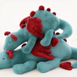 Peluche dragon volant bleu