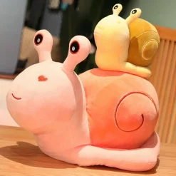 Peluche escargot avec coeur rose