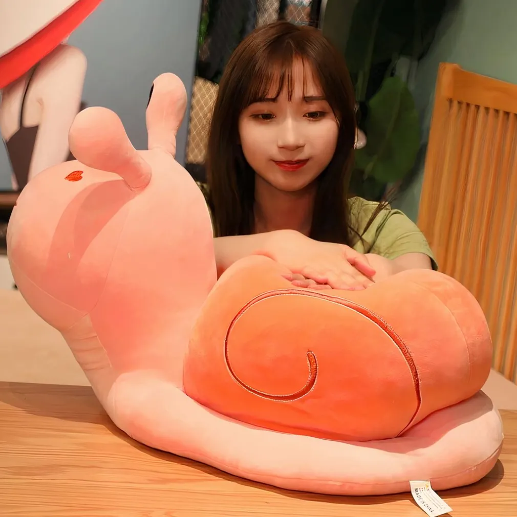 Peluche escargot avec coeur rose