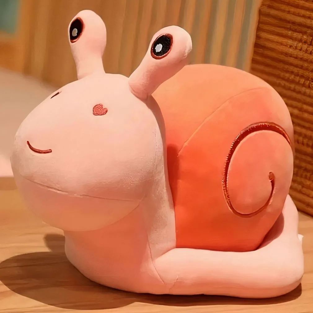 Peluche escargot avec coeur rose