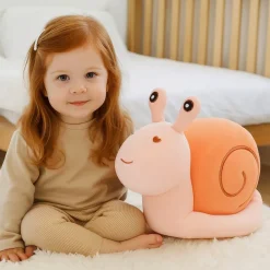 Peluche escargot avec coeur rose