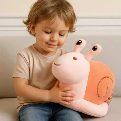 Peluche escargot avec coeur rose