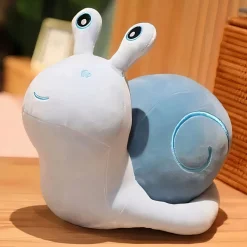 Peluche escargot avec coeur bleu
