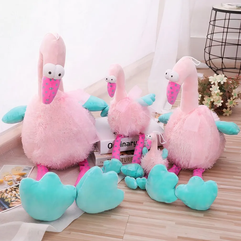 Peluche flamant rose rigolote