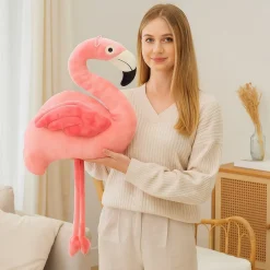Peluche flamant rose tout doux