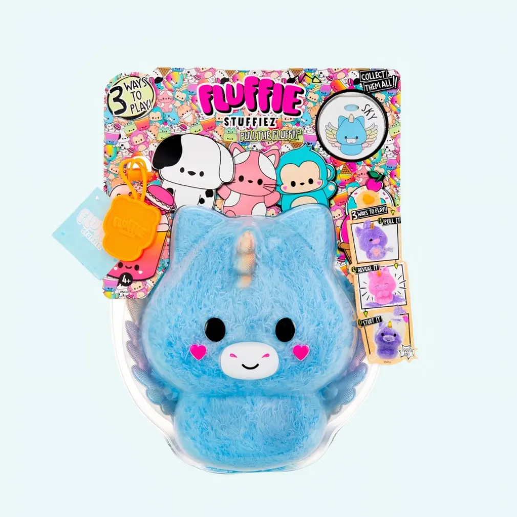 Peluche Fluffie Stuffiez licorne bleu