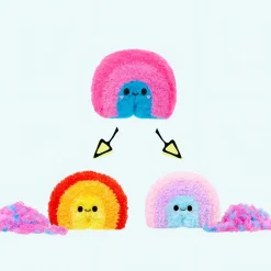 Peluche Fluffie Stuffiez arc-en-ciel rose et bleu