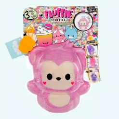 Peluche Fluffie Stuffiez petit singe rose