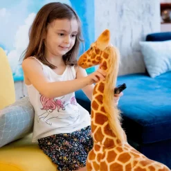 Peluche géante girafe