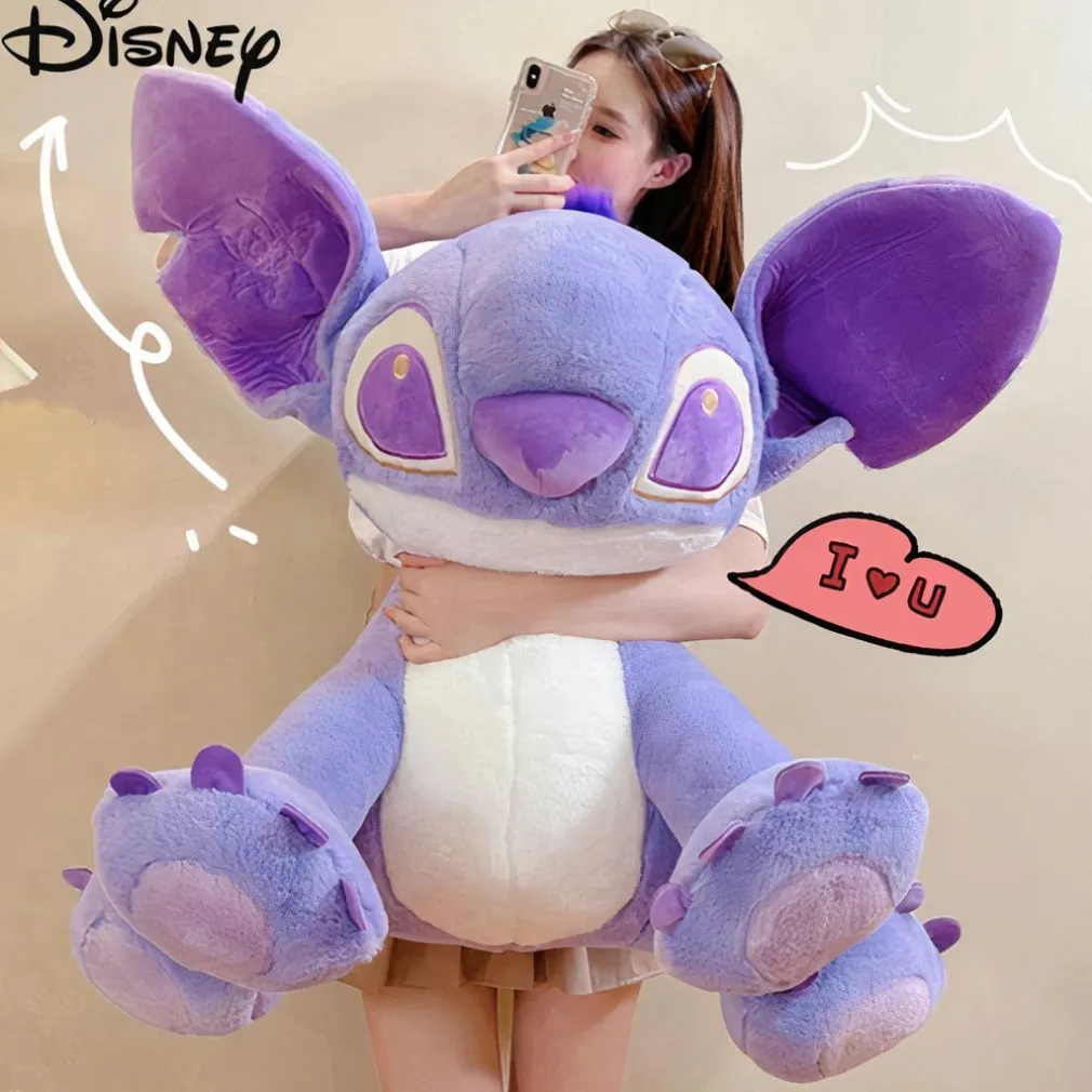 Peluche géante Stitch violet tout doux