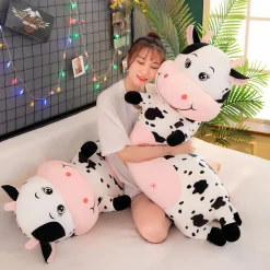 Peluche GÉANTE vache tachetée