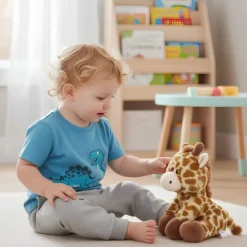 Peluche girafe doudou moelleux