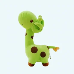 Peluche girafe toute mignonne verte