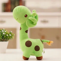 Peluche girafe toute mignonne verte