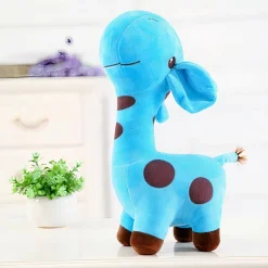 Peluche girafe toute mignonne bleue