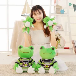 Peluche grenouille photographe