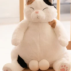 Peluche gros chat blanc