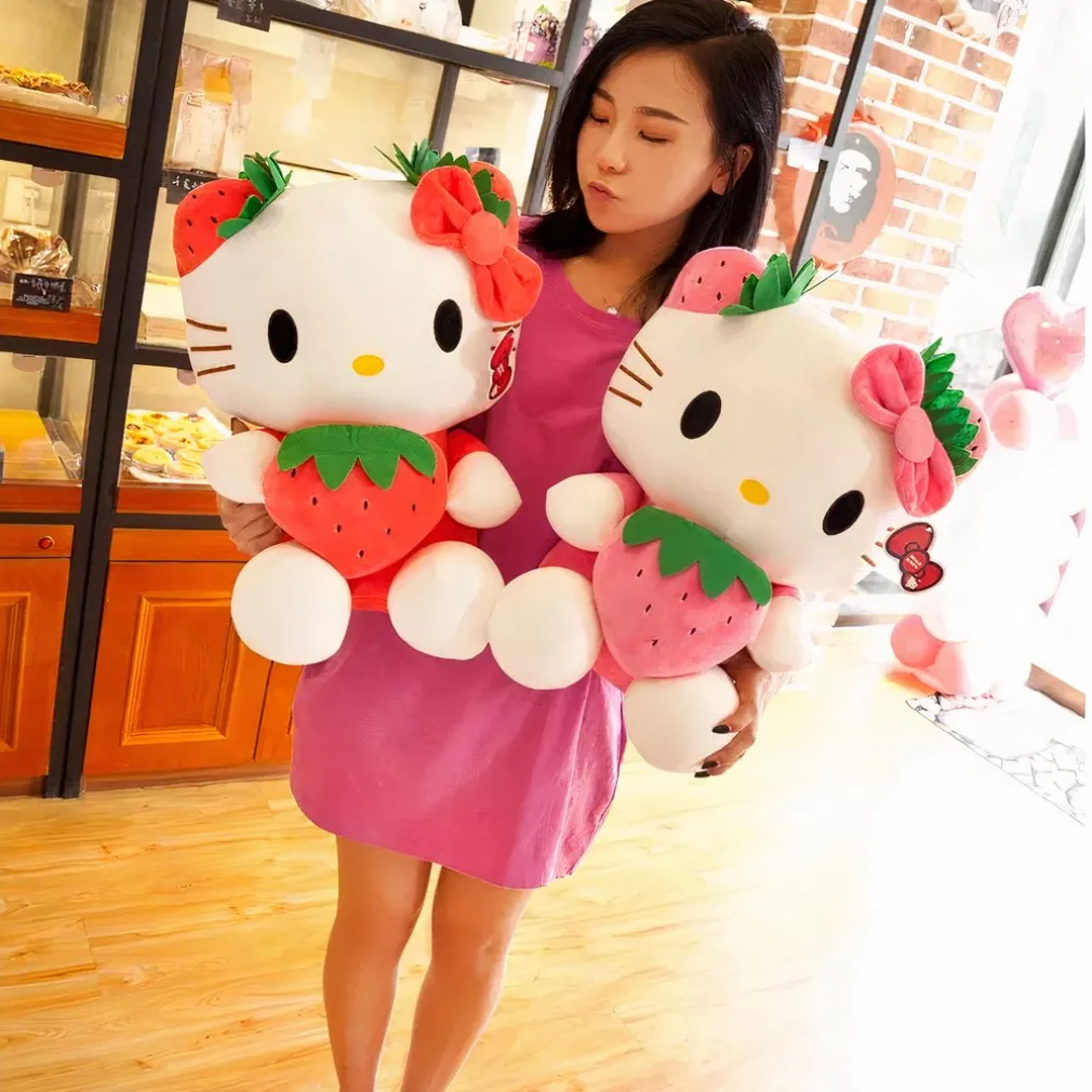 Peluche Hello Kitty fraise Kawaii