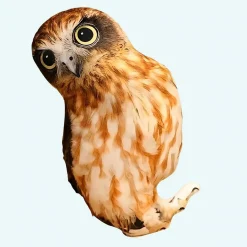 Peluche Hibou marron et blanc trop mignon