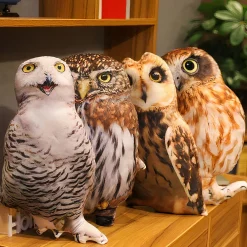 Peluche Hibou marron et blanc trop mignon