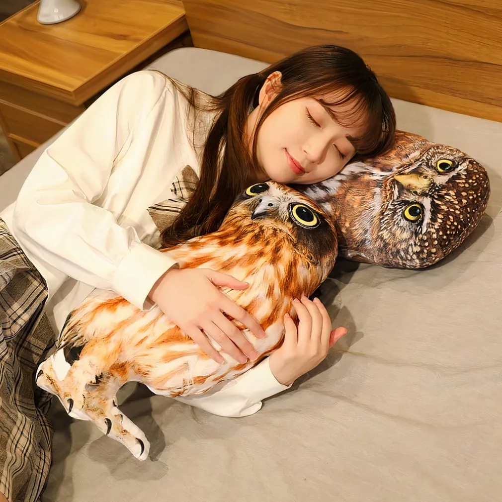 Peluche Hibou marron et blanc trop mignon