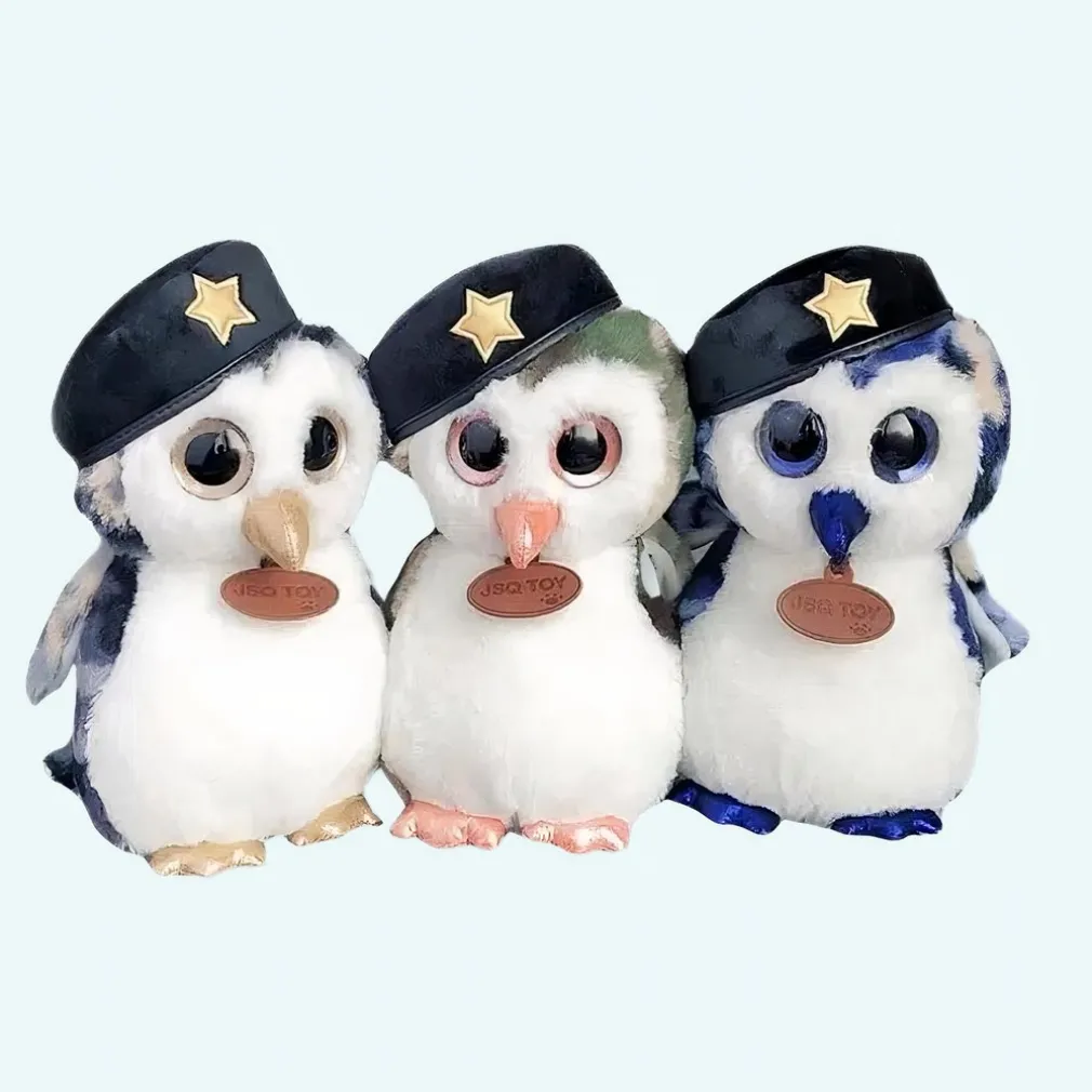 Peluche hibou militaire vert