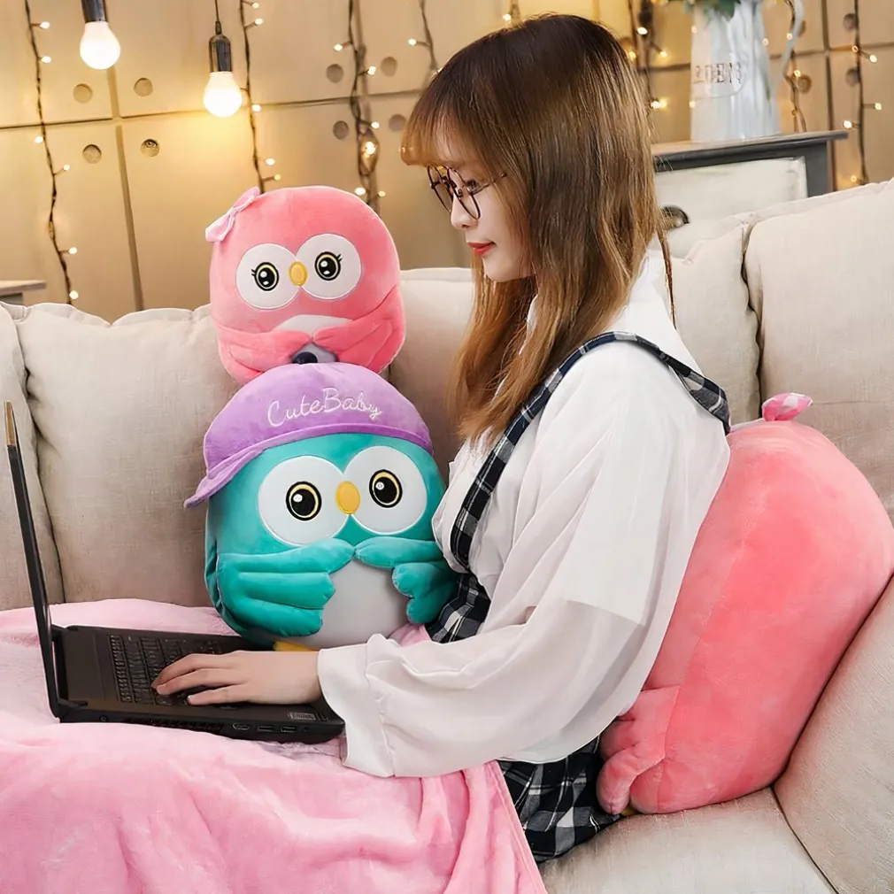 Peluche Hibou rose trop mignon