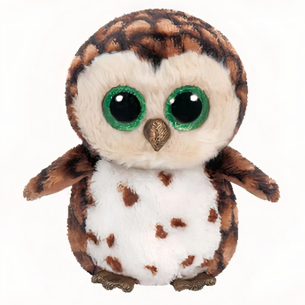 Peluche hibou TY colorée marron