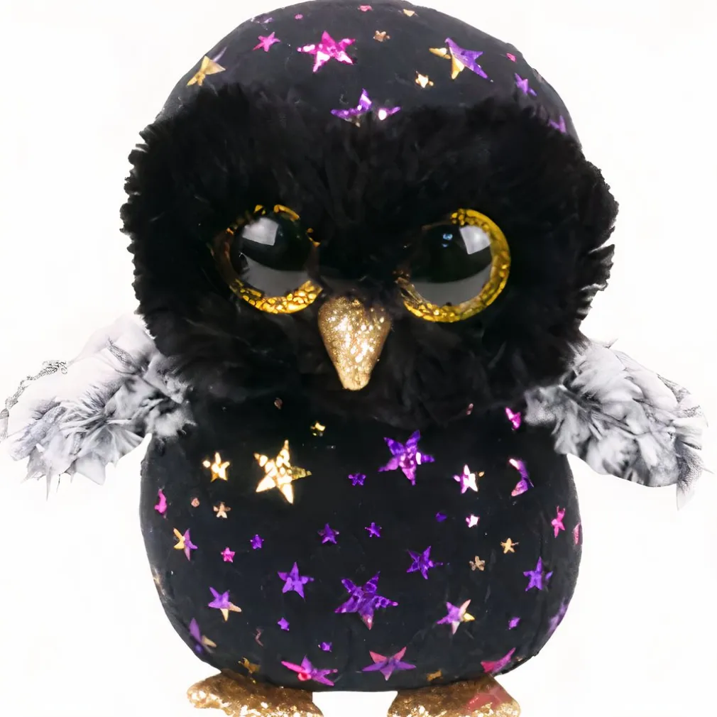 Peluche hibou TY colorée noire