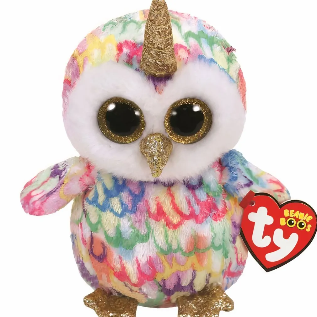 Peluche hibou TY colorée pastel