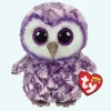 Peluche hibou TY colorée violette